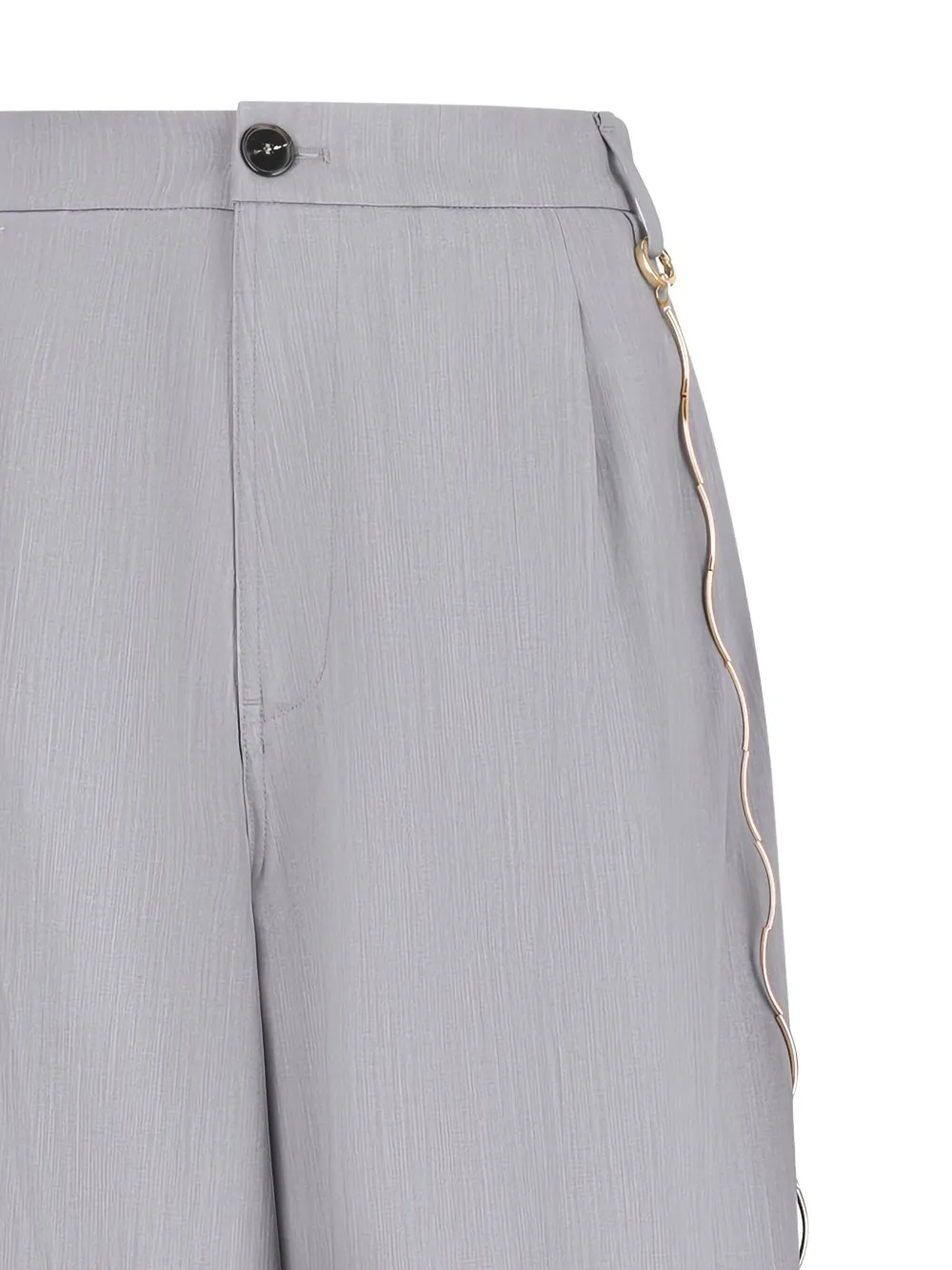 DARKPARK chain-detailed straight trousers Grijs