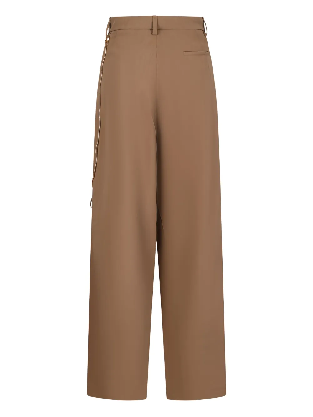 DARKPARK chain-embellished pleated trousers Bruin