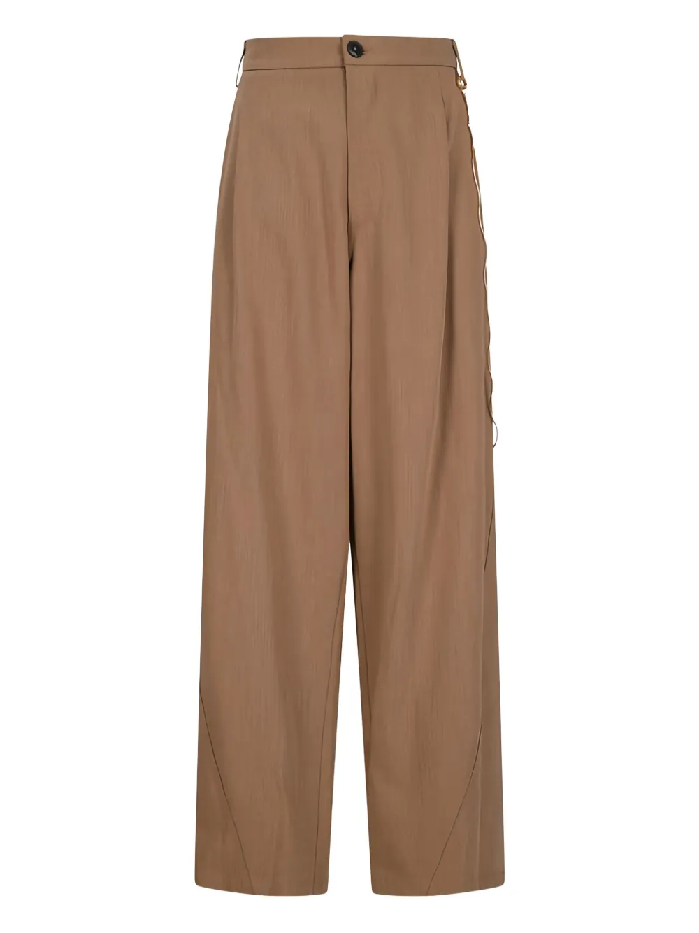 DARKPARK chain-embellished pleated trousers Bruin
