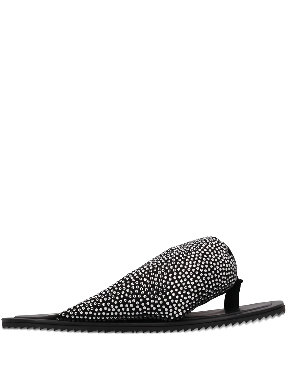 The Attico Indie Max flat sandals - Nero