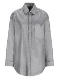 DARKPARK denim-effect collared shirt - Grey
