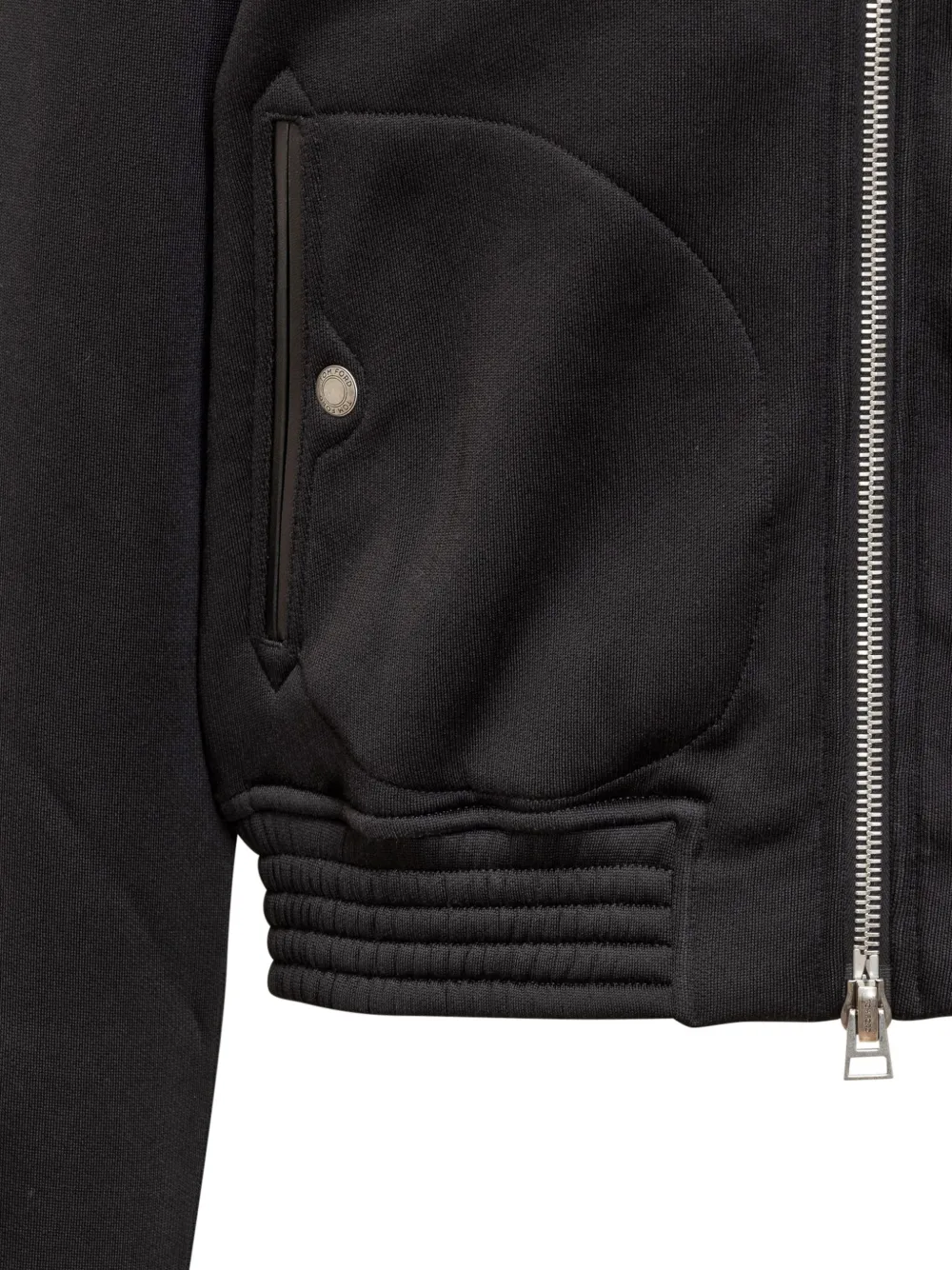 TOM FORD Bomberjack met geribbeld vlak en rits Zwart