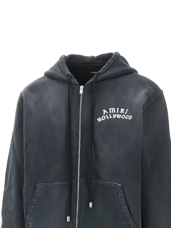 AMIRI ジップアップ パーカー | ブラック | FARFETCH JP
