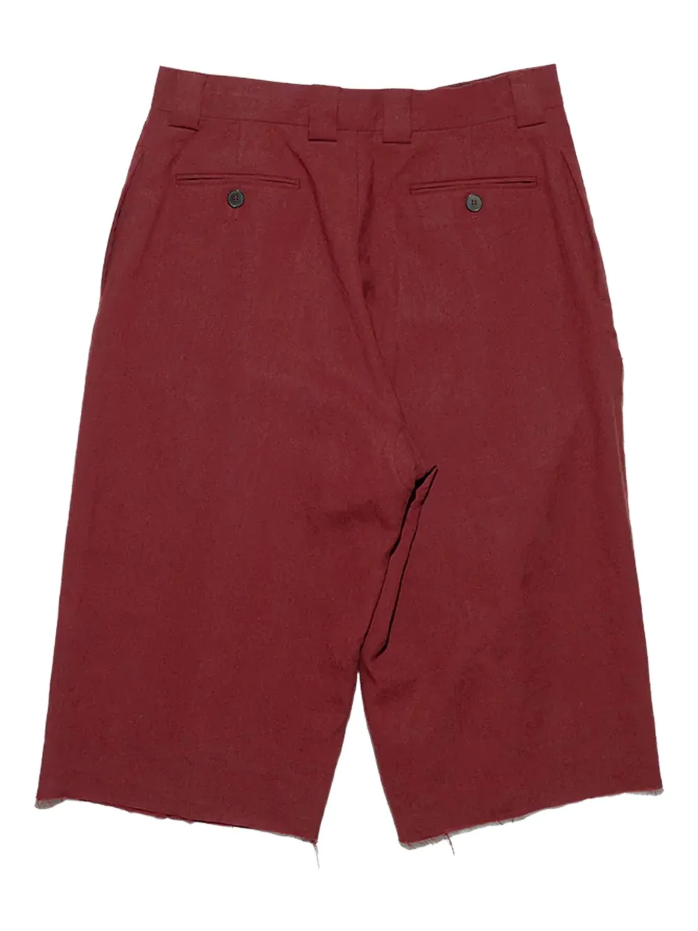 Enfants Riches Déprimés pleated frayed shorts Rood