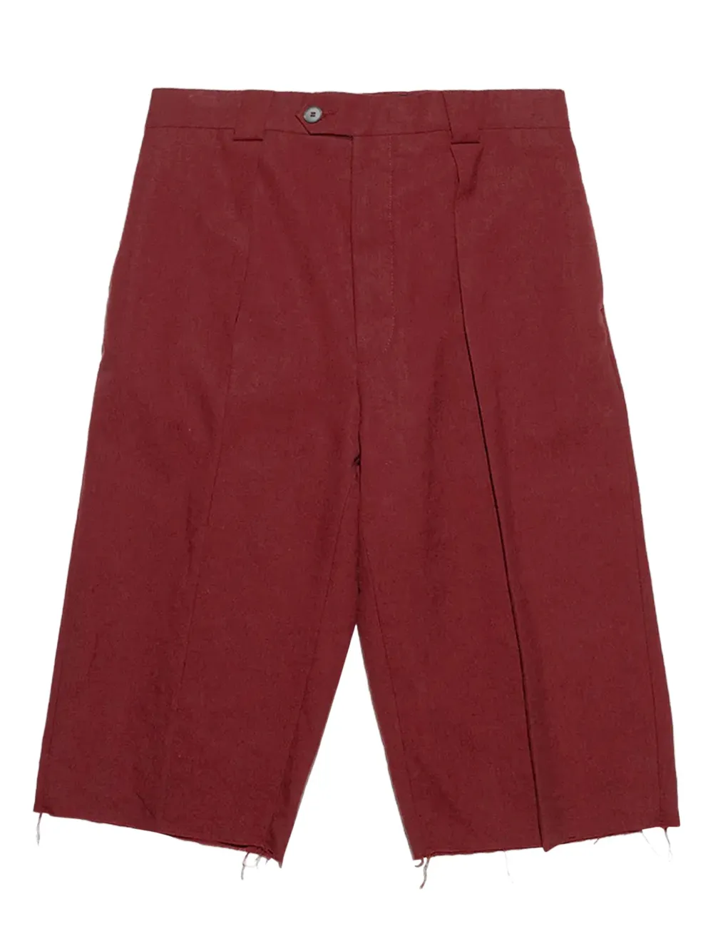 Enfants Riches Déprimés pleated frayed shorts Rood