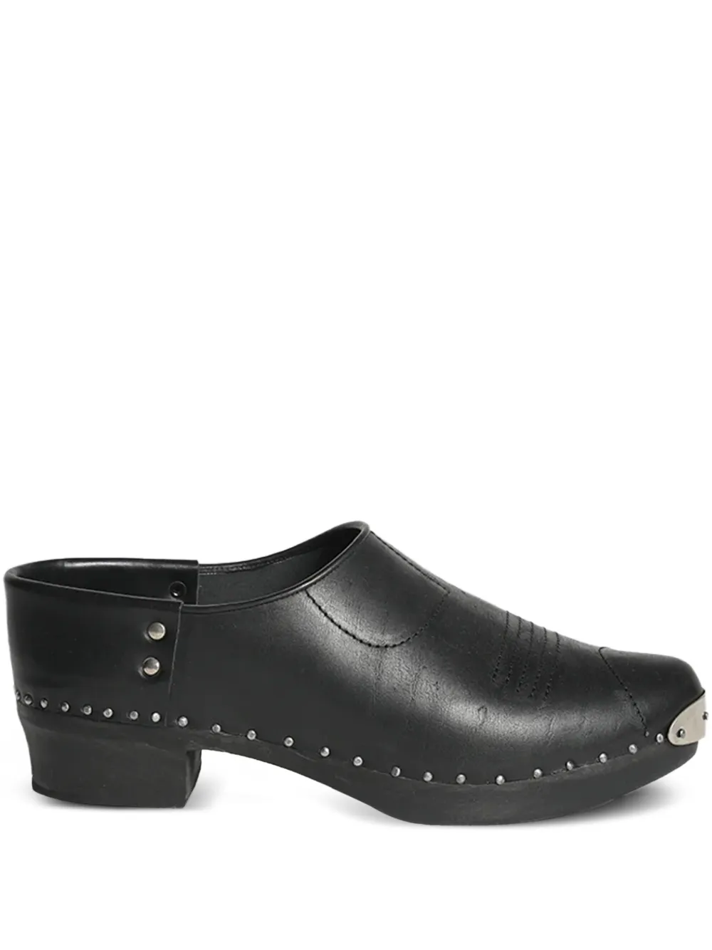 Enfants Riches Déprimés studded leather clog Black