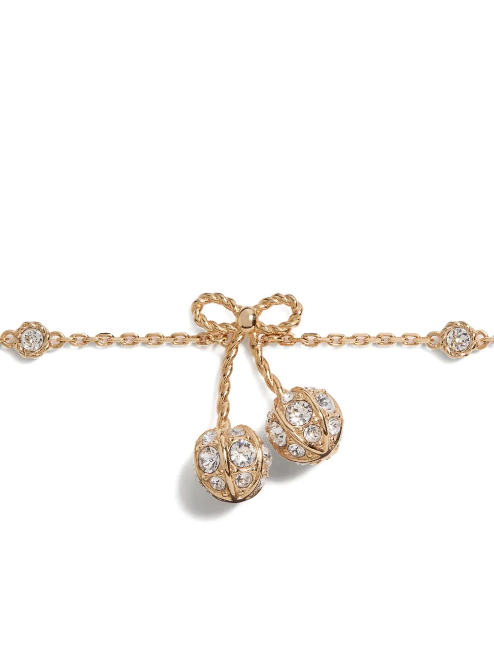 Valentino Garavani Cherrific Swarovski armband verfraaid met kristallen - Goud