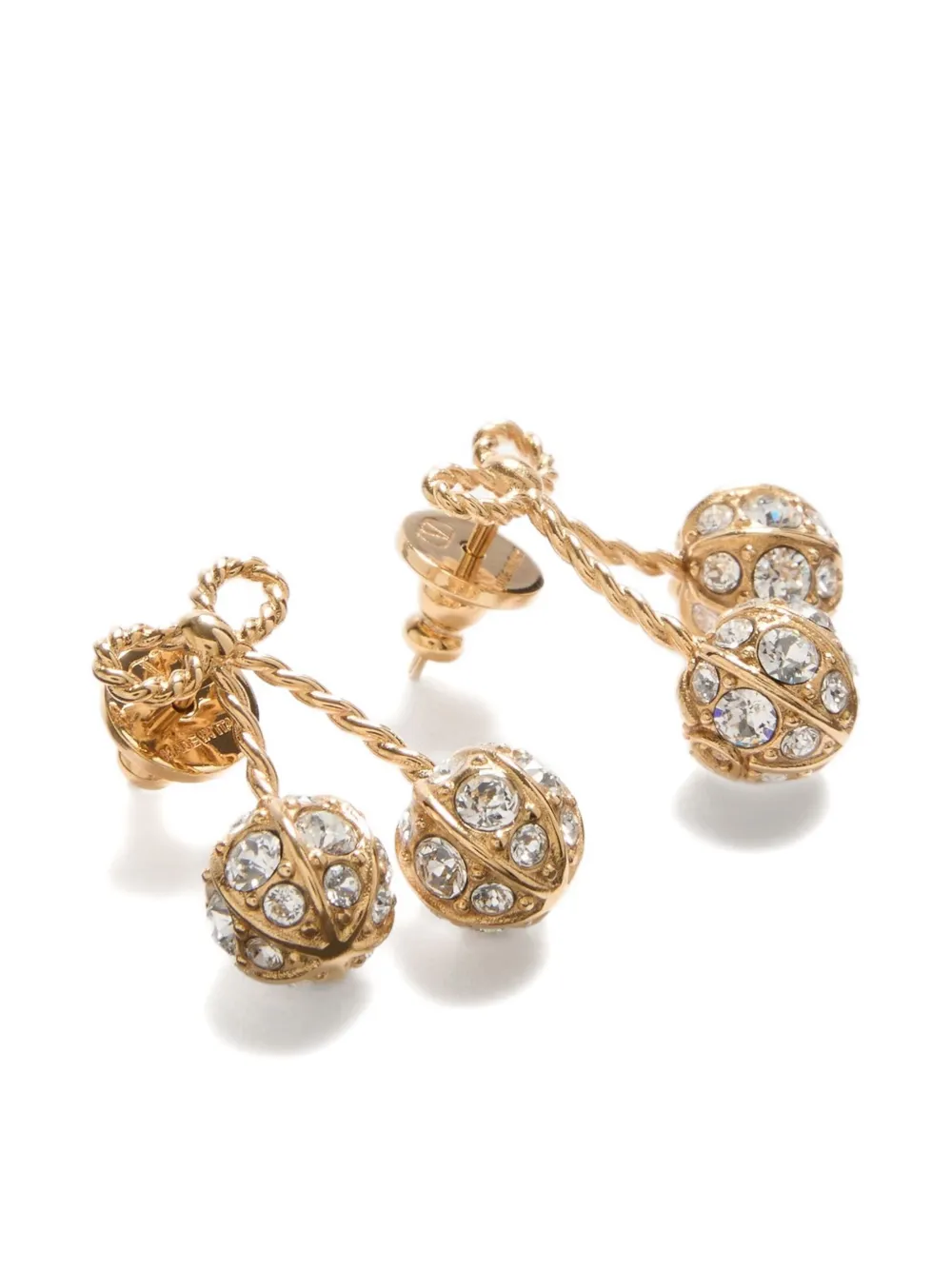 Valentino Garavani Cherryfic Swarovski oorbellen verfraaid met kristallen - Goud