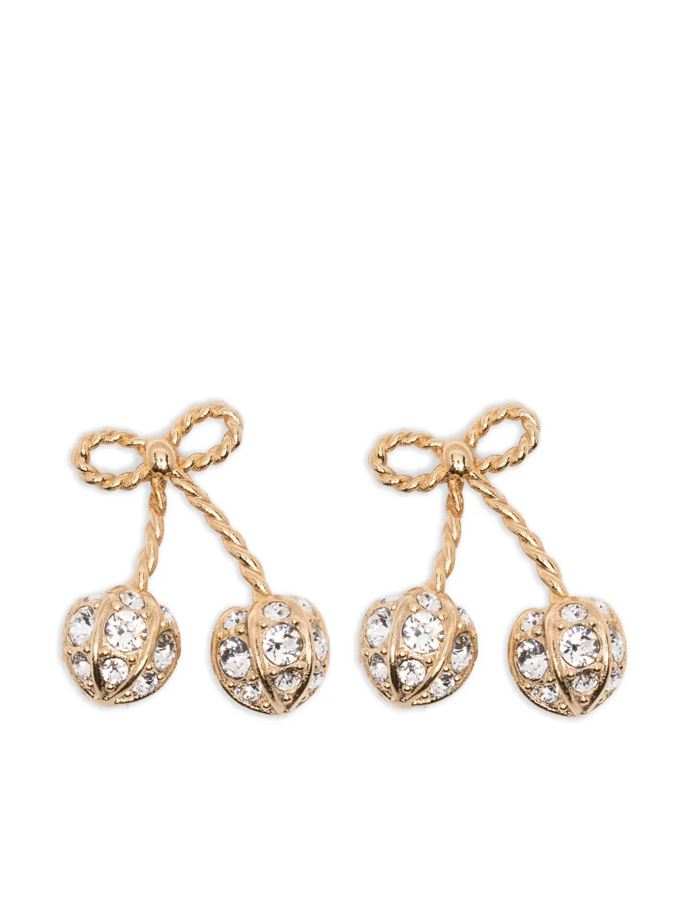 Valentino Garavani Cherryfic Swarovski® crystal-embellished earrings - Gold