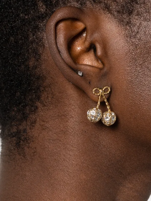 Valentino Garavani チェリフィック クリスタル ピアス | ゴールド