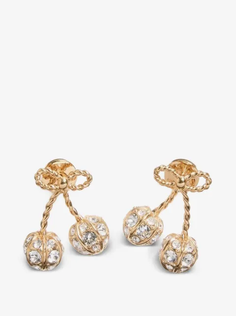 Valentino Garavani Cherryfic metal and Swarovski crystal earrings