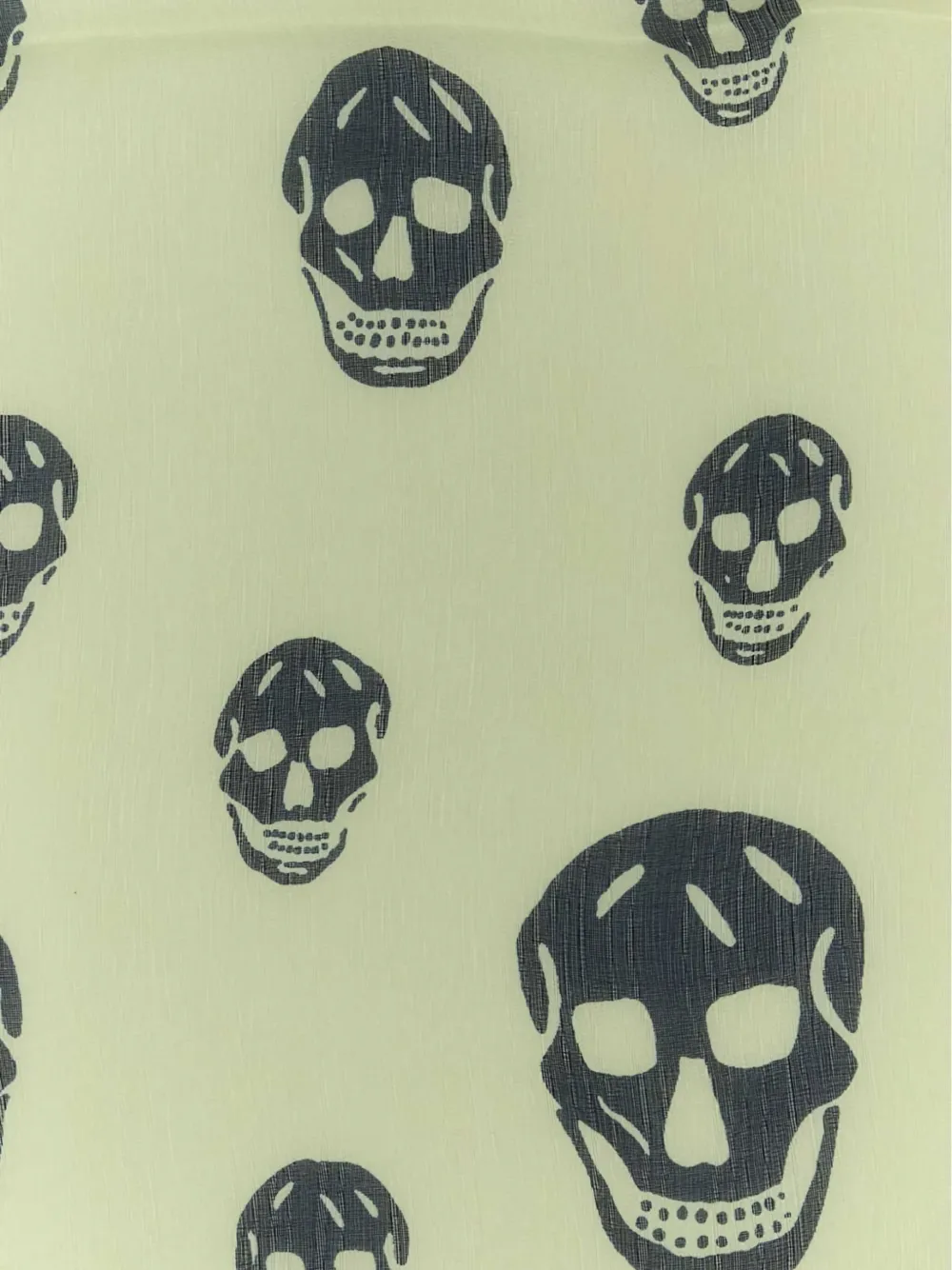 Alexander McQueen Sjaal met doodskopprint Groen