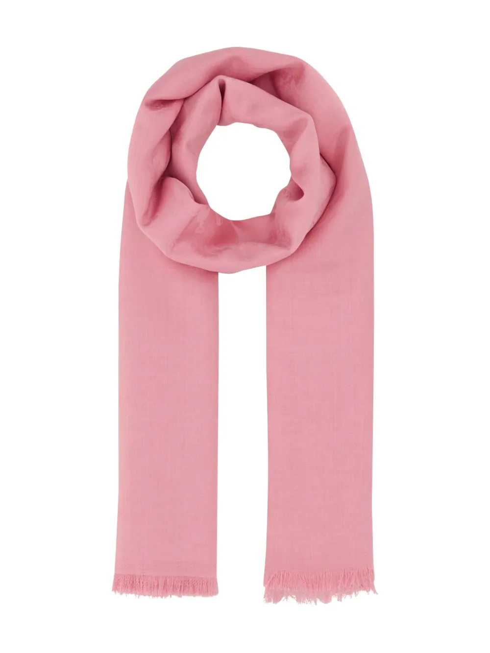 Alexander Mcqueen Soft Wool Blend Scarf With Fringed Edges In Pink