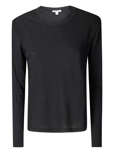 James Perse playera maga larga con cuello redondo