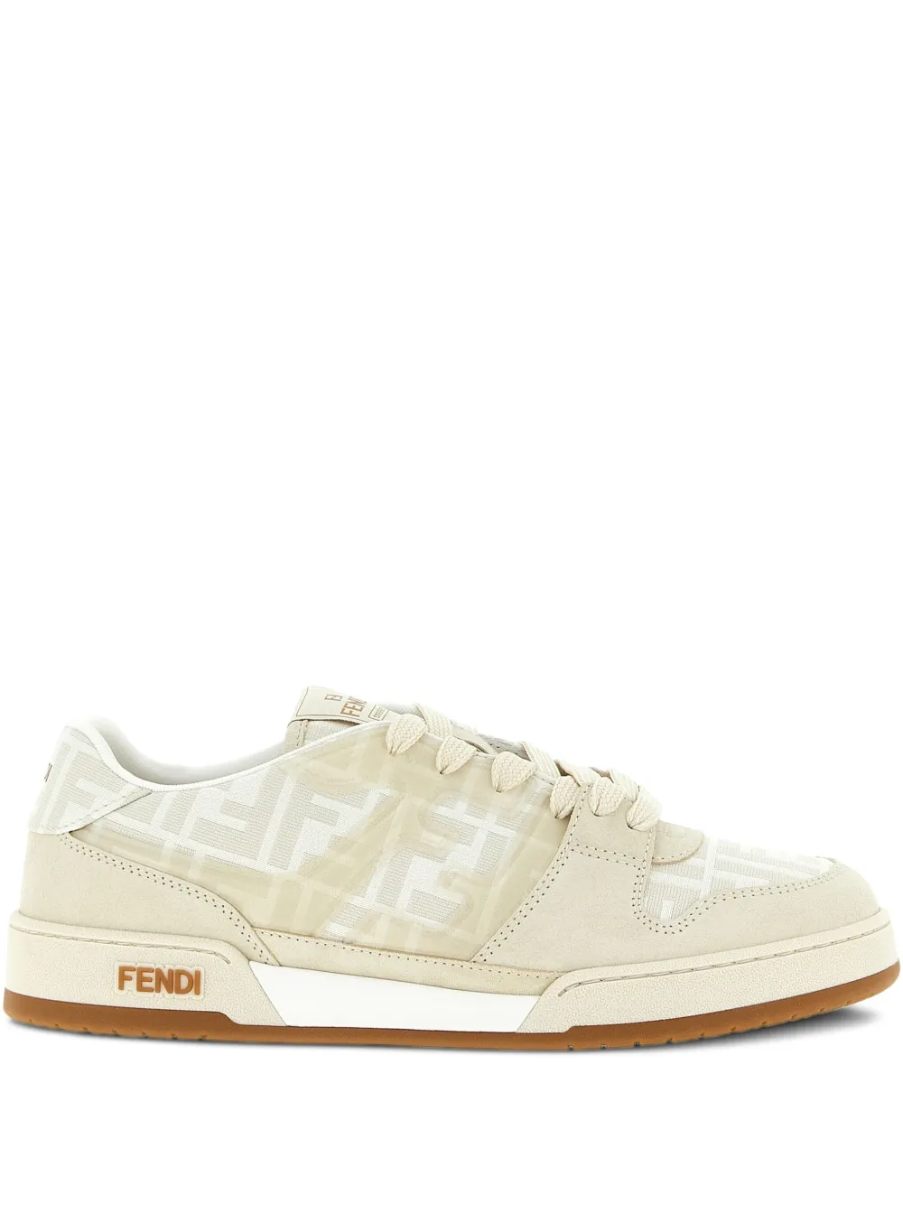 FENDI Match FF-jacquard low-top sneakers Neutrals
