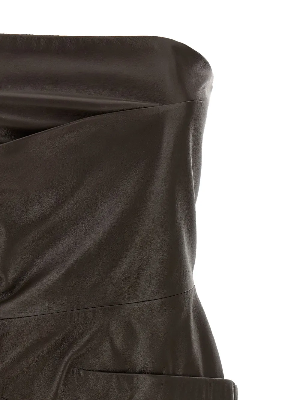 The Attico Mini-jurk met gedrapeerde details Bruin