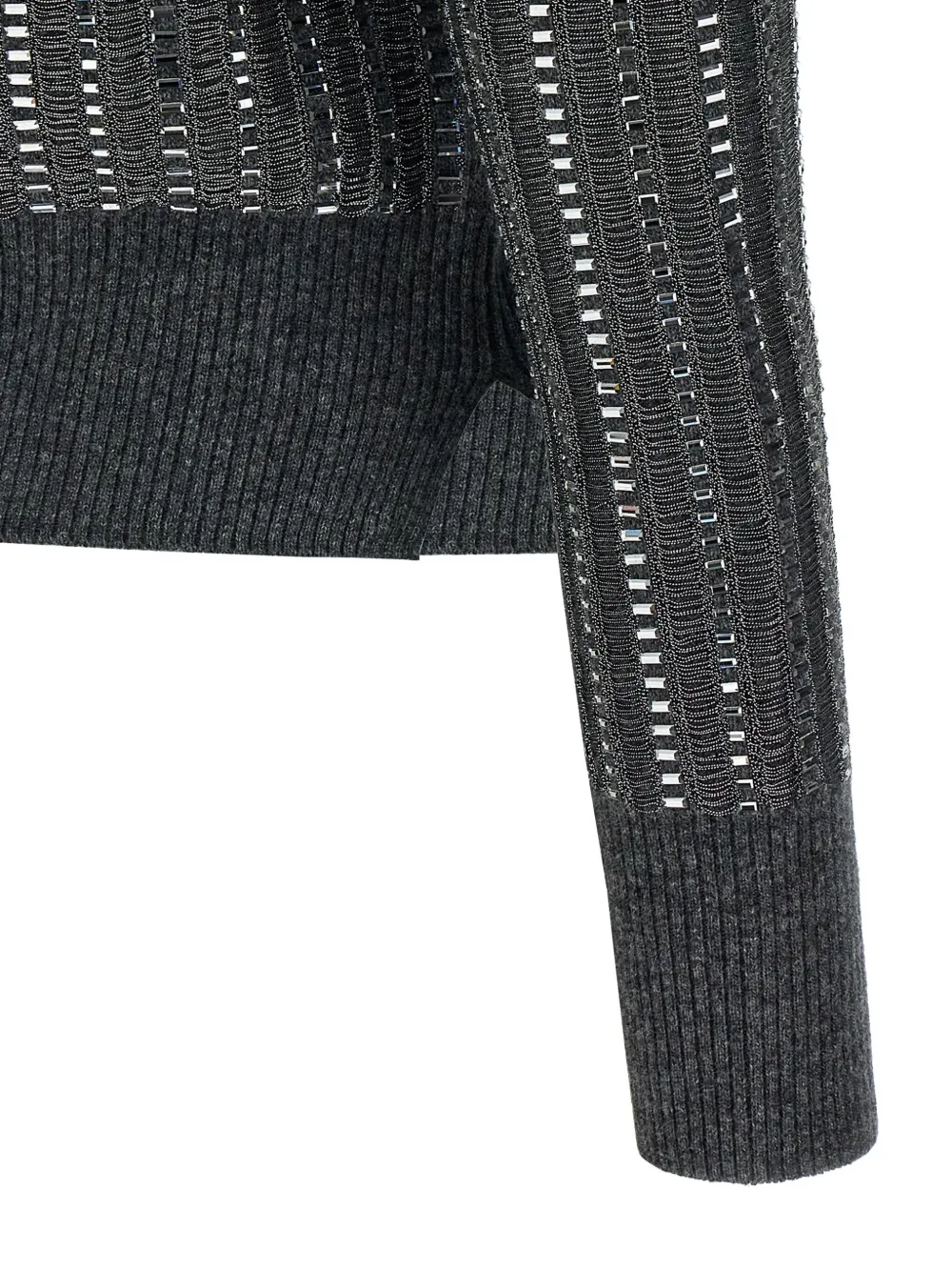 Ermanno Scervino Top verfraaid met kristallen Grijs