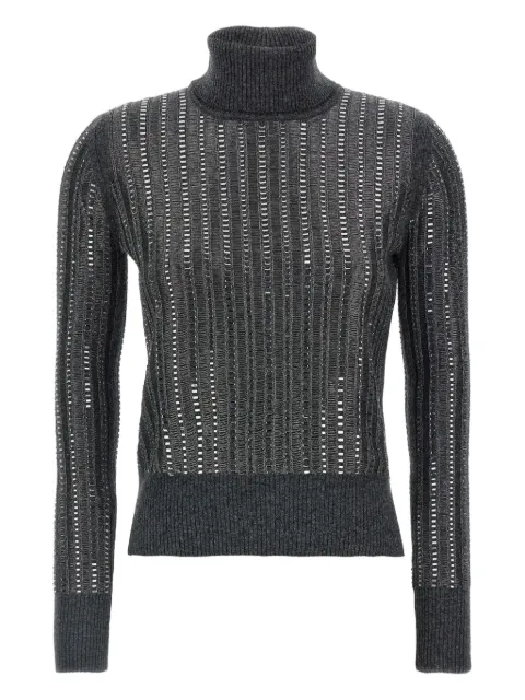 Ermanno Scervino crystal-embellished high-neck top