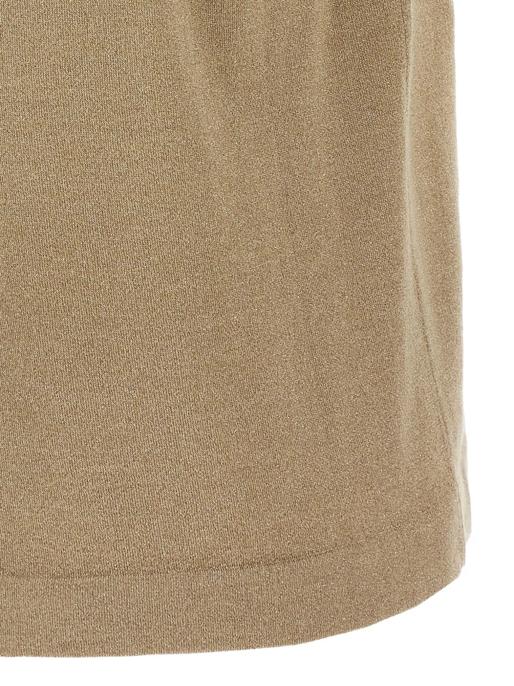 Brunello Cucinelli lamé short-sleeve T-shirt Beige