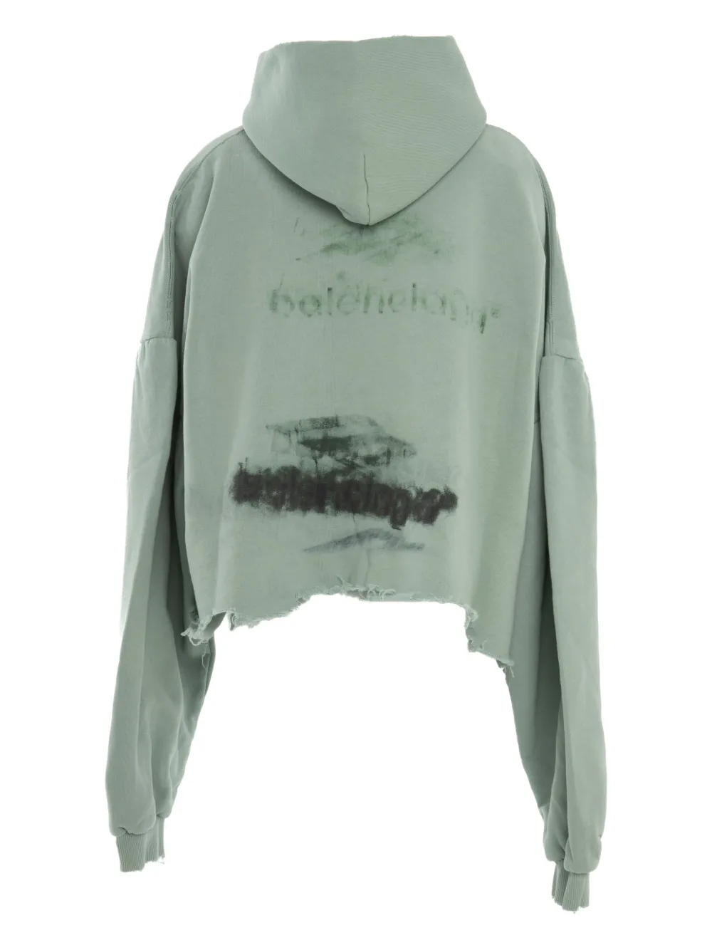 Balenciaga Katoenen hoodie met franje Groen