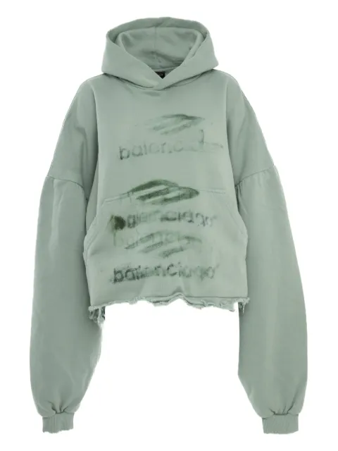 Balenciaga hoodie con dobladillo deshilachado