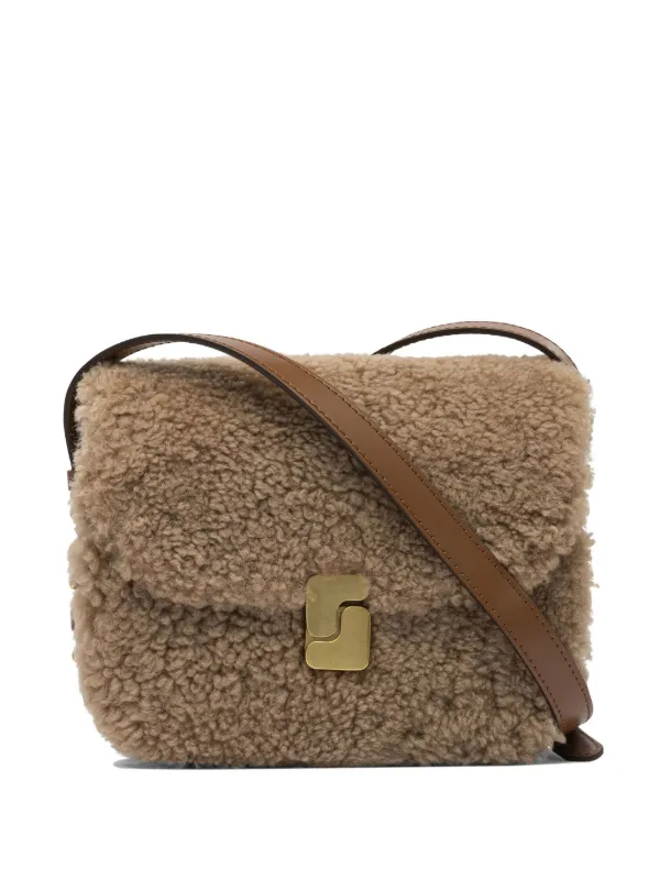 Soeur Belissima Shearling Flap Shoulder Bag Brown FARFETCH PH - Main Image