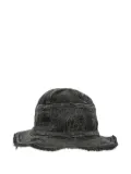KAPITAL frayed-details bucket hat - Grey
