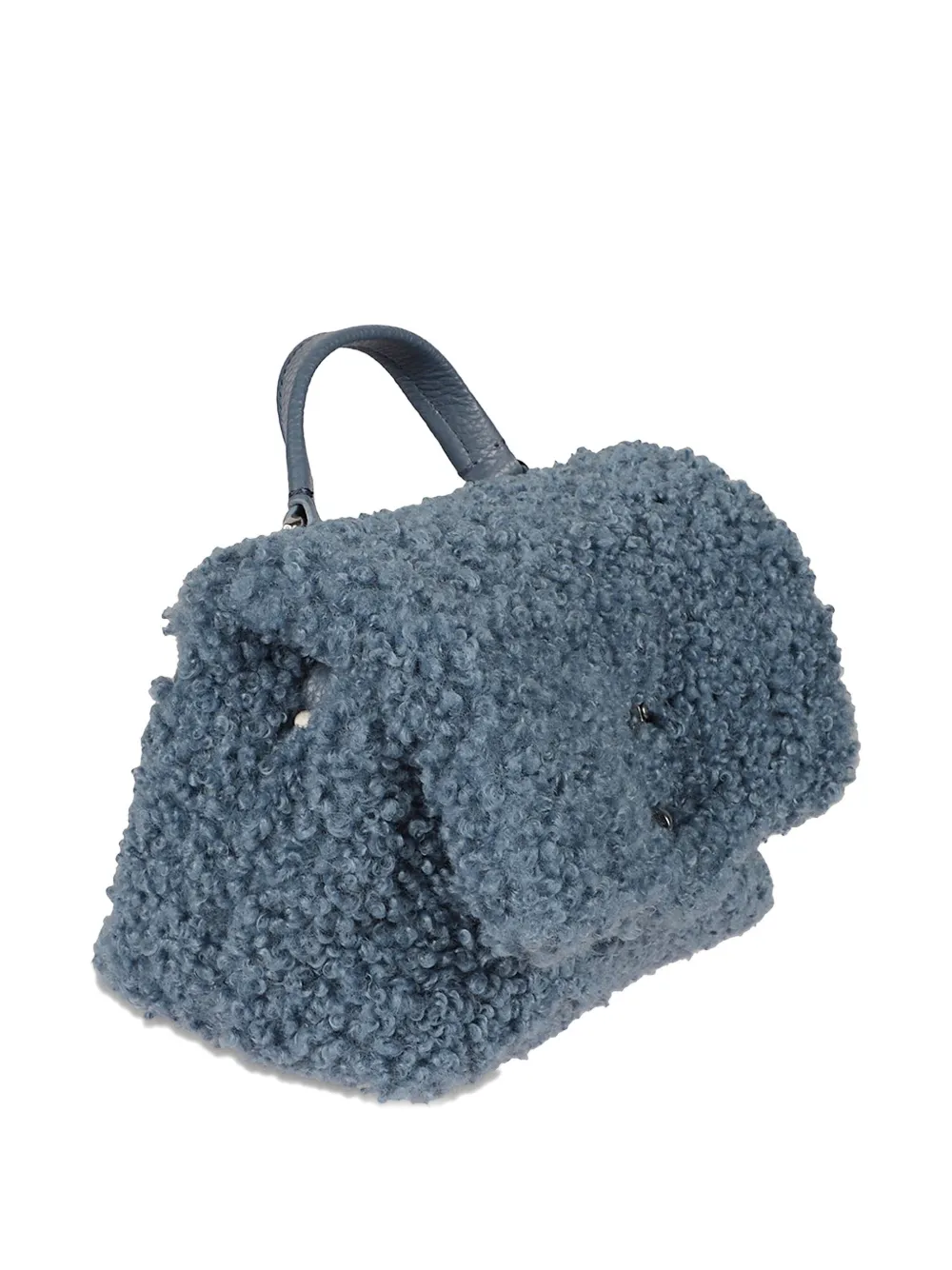 Zanellato Postina shearling top-handle tote bag Blauw