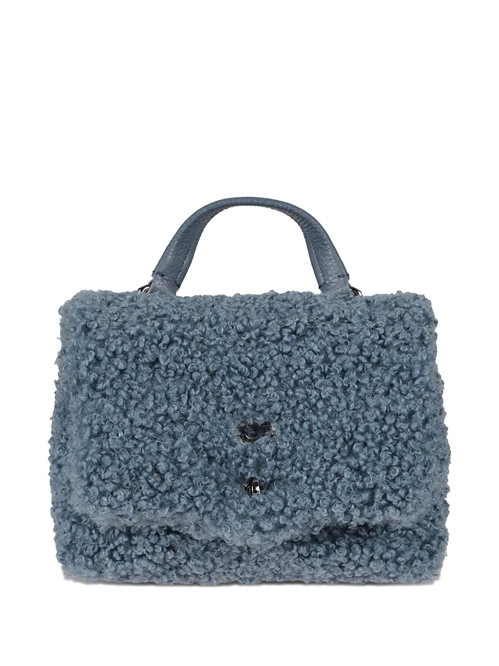 Zanellato Postina shearling top-handle tote bag Blauw