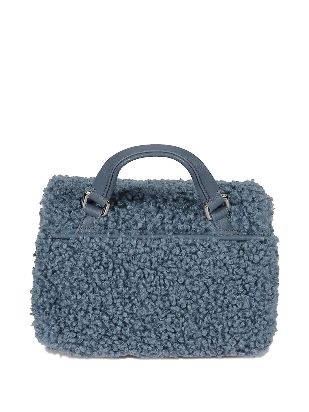 Zanellato Postina shearling top-handle tote bag - Blauw
