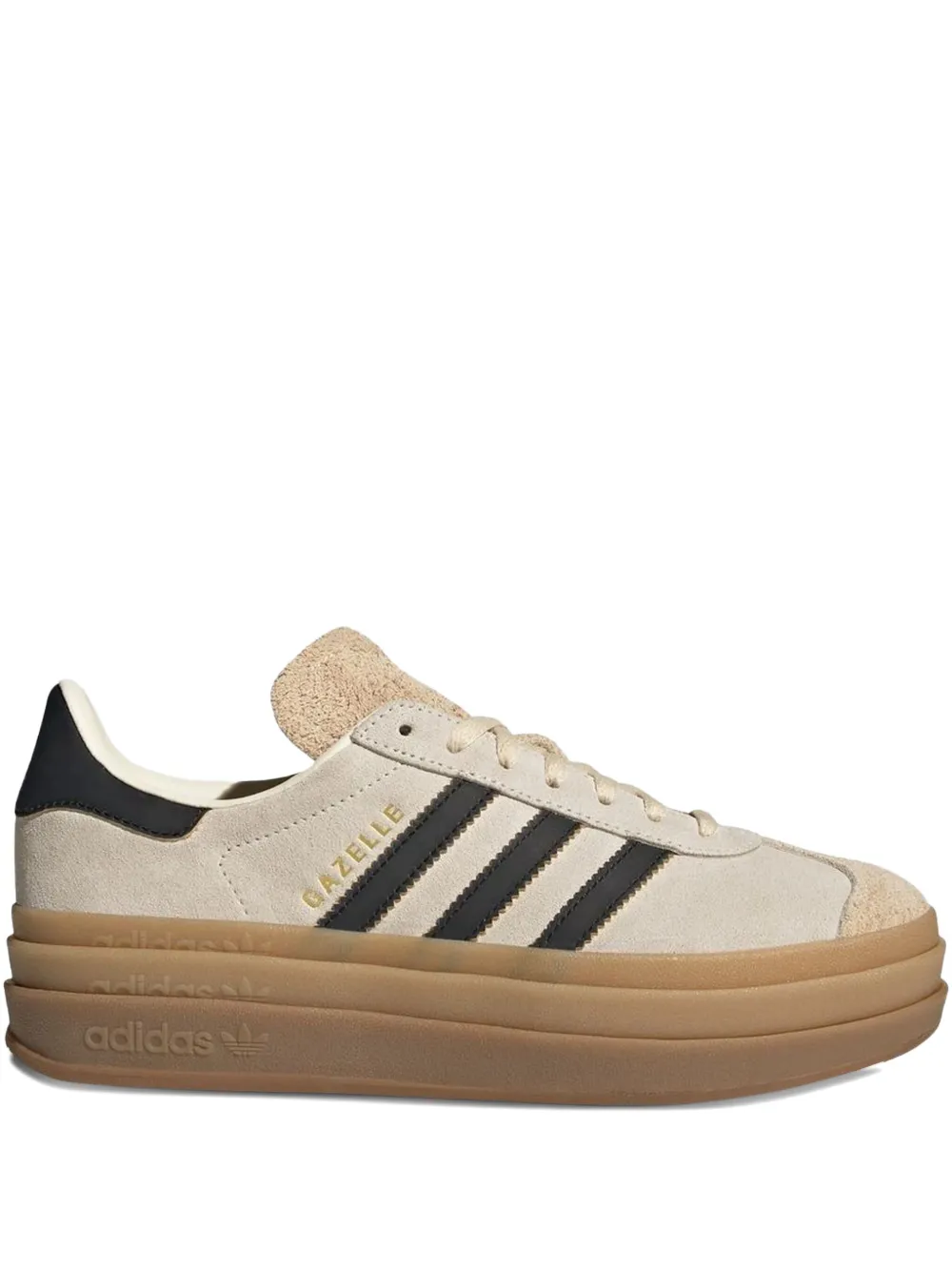 Adidas Originals Gazelle Bold 3-Stripe platform sneakers Neutrals