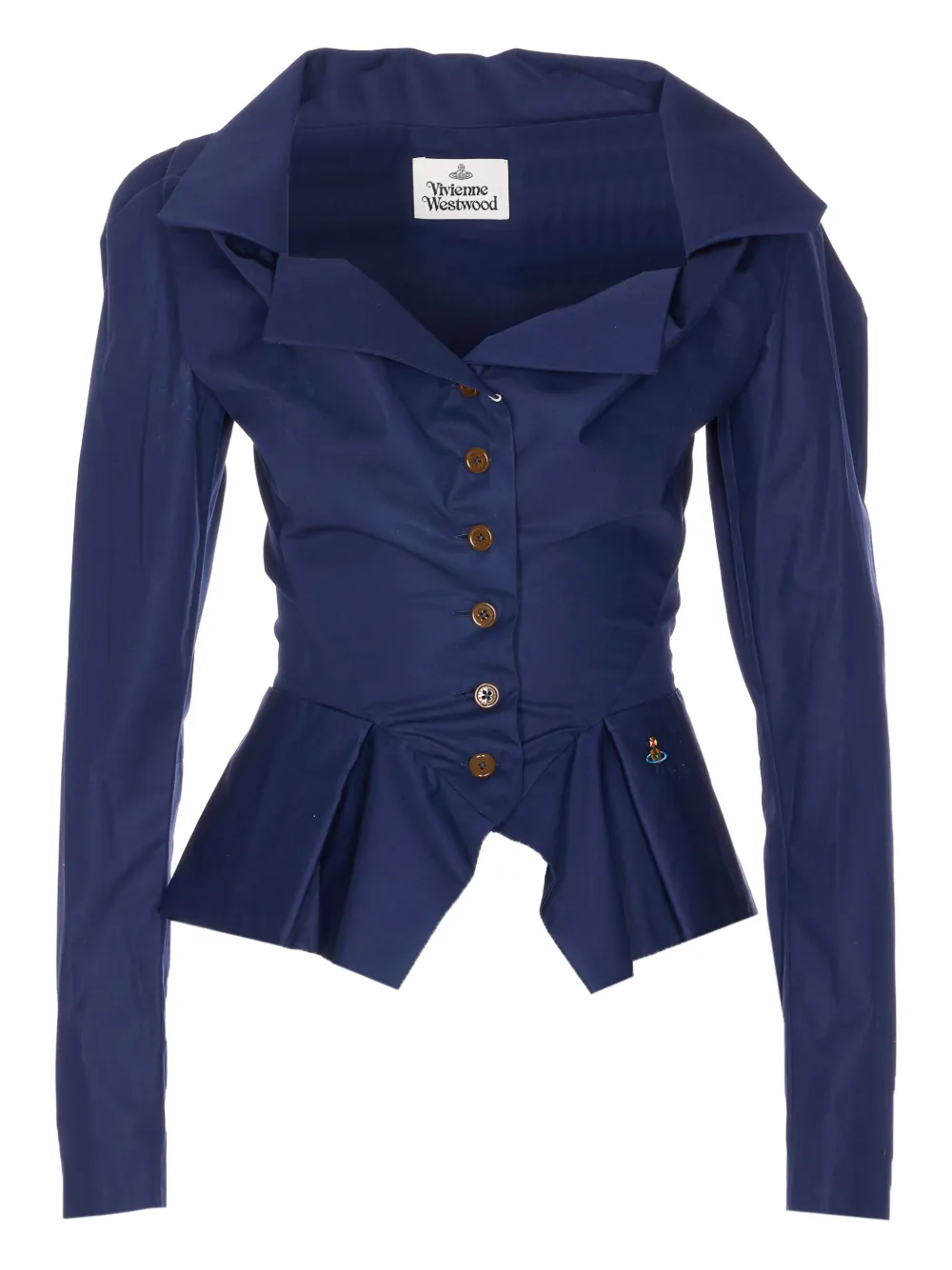 Vivienne Westwood asymmetrical-button shirt Blauw