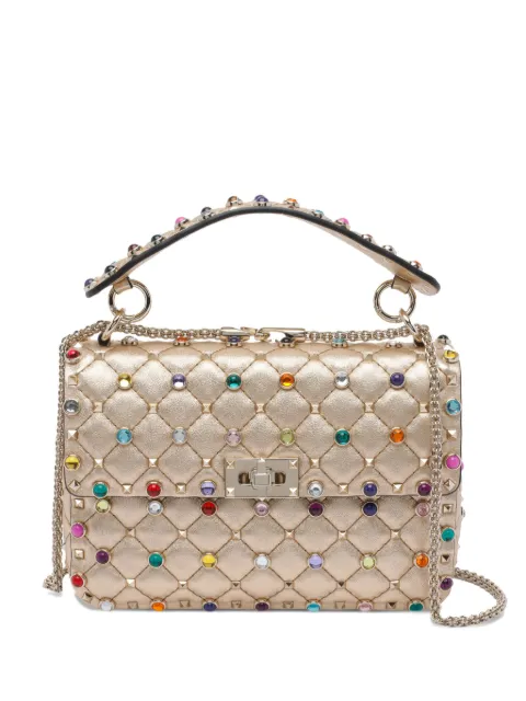 Valentino Garavani quilted laminated leather Rockstud tote bag
