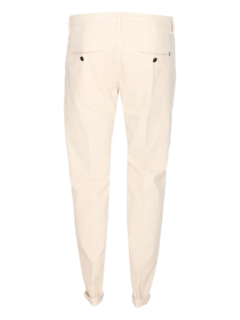 DONDUP Ribfluwelen broek met knoopsluiting Beige