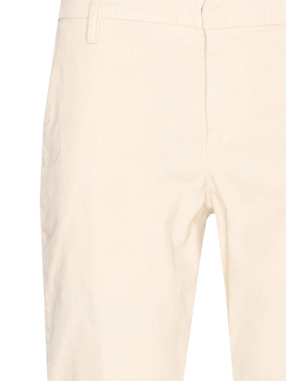 DONDUP Ribfluwelen broek met knoopsluiting Beige