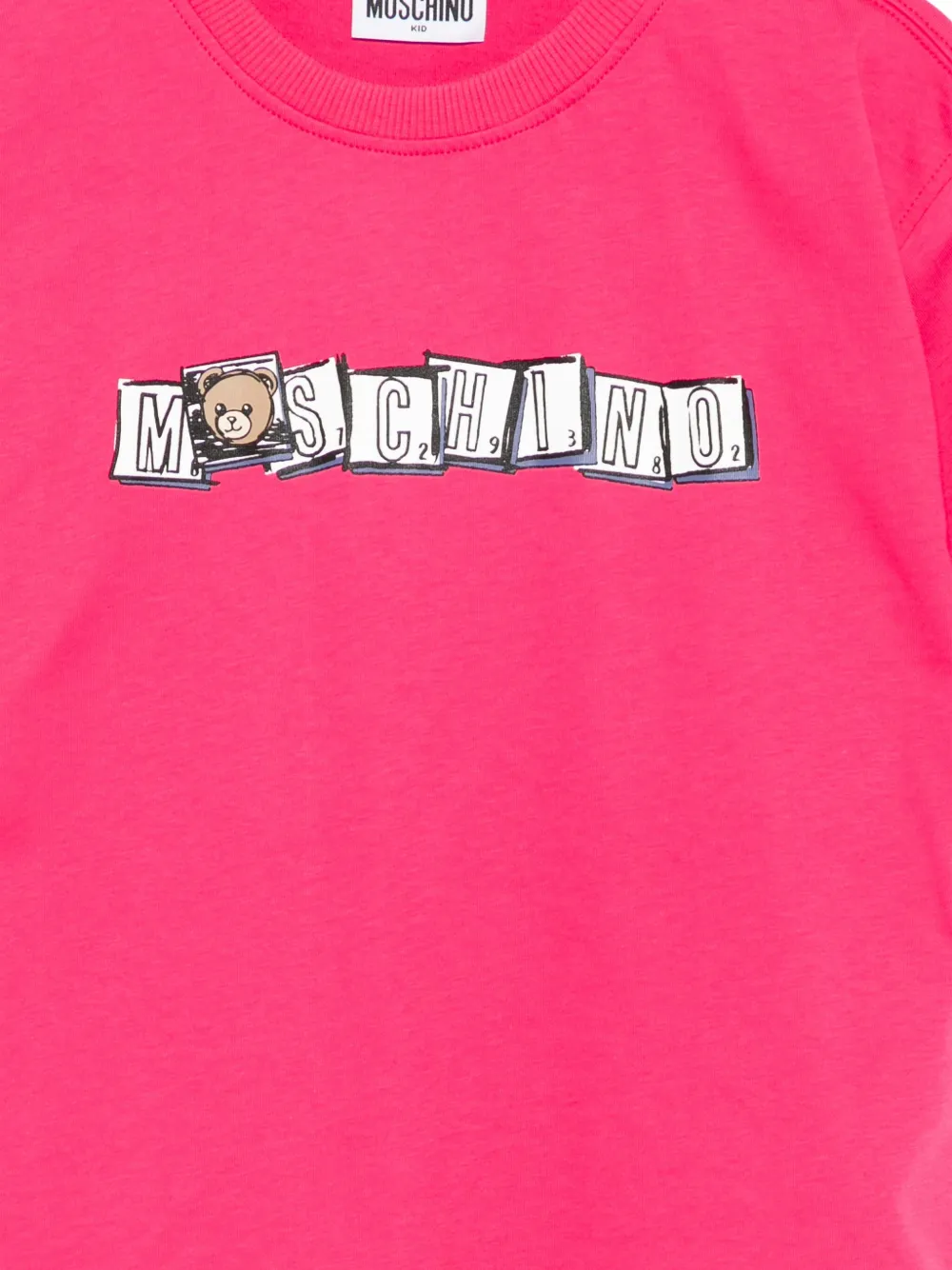 Moschino Kids T-shirt met grafische print Roze