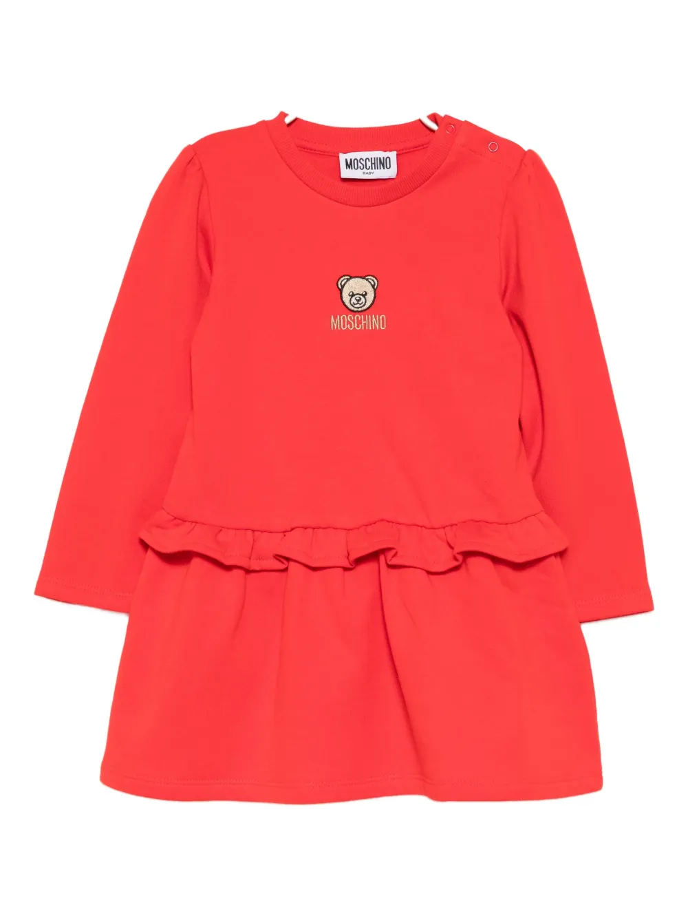 Moschino Babies' Teddy Bear Dress In Red