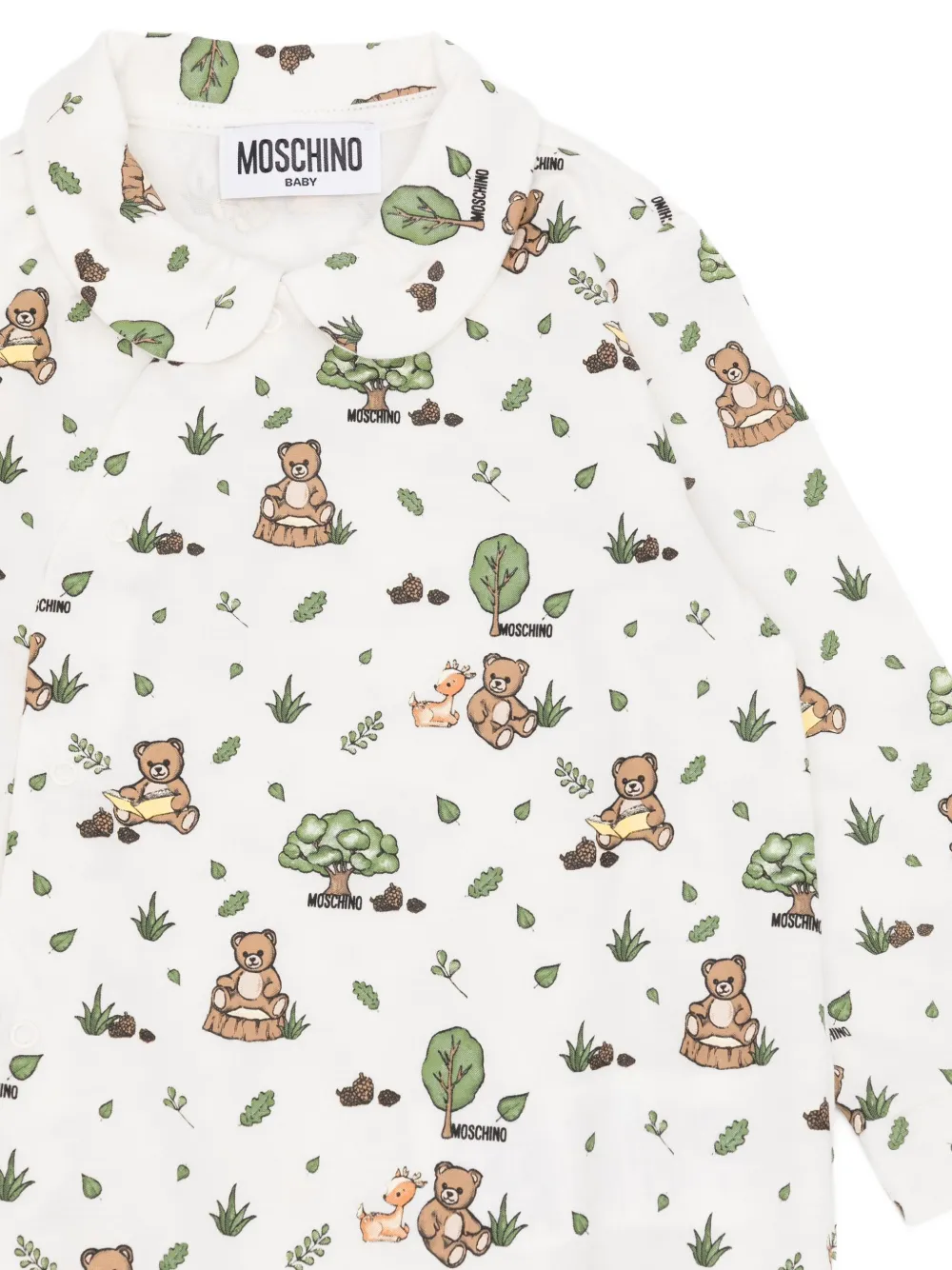 Moschino Kids Pyjama met teddybeerprint - Roze