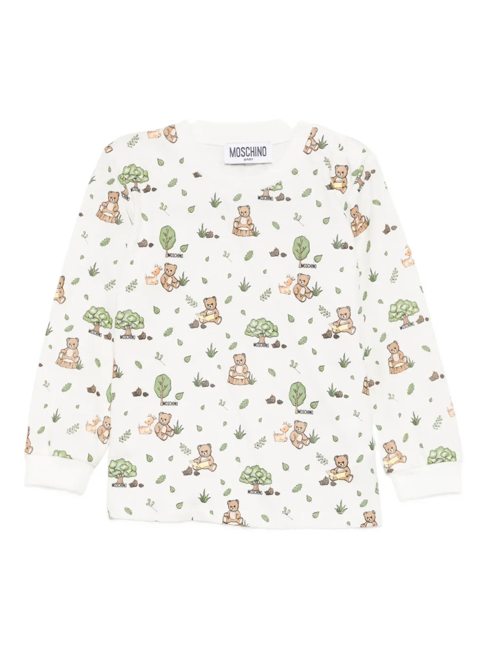 Moschino T-shirt Mit Grafischem Print In White