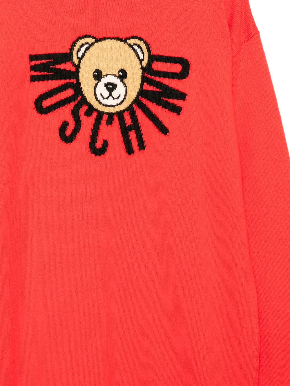 Moschino Kids Jurk met logo Rood