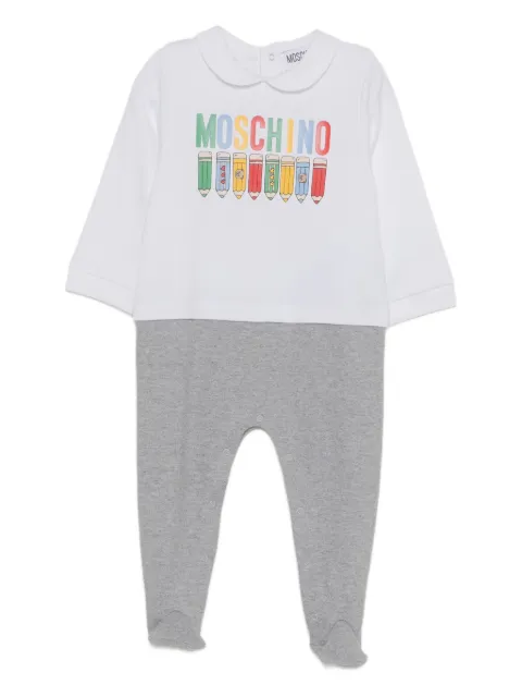 Moschino Kids pijama con logo en relieve