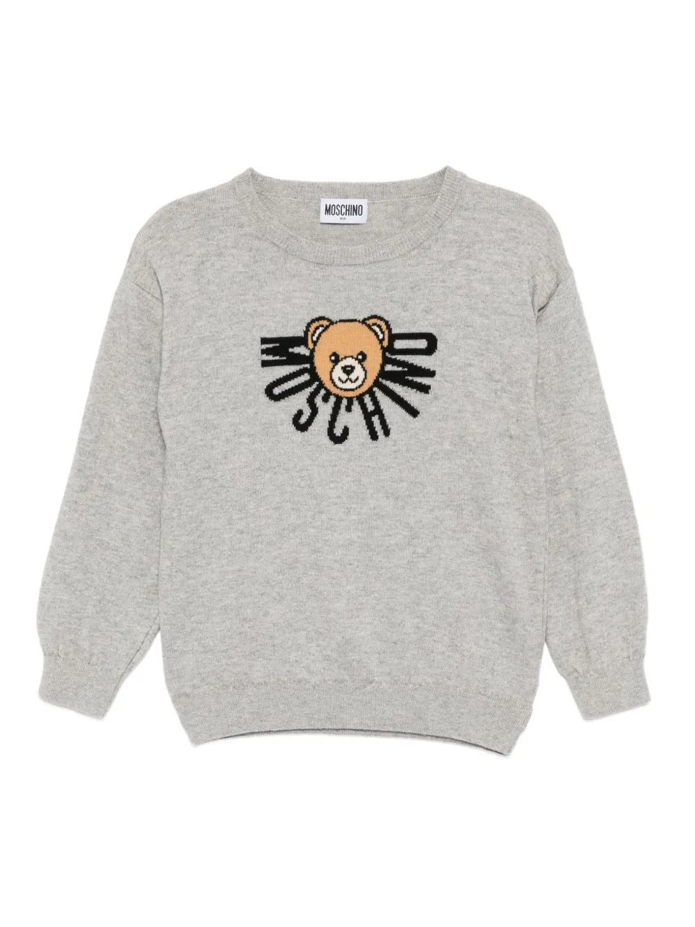 Moschino Kids Sweater met logo Grijs