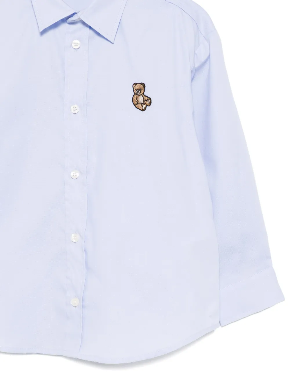 Moschino Kids T-shirt met logopatch Blauw