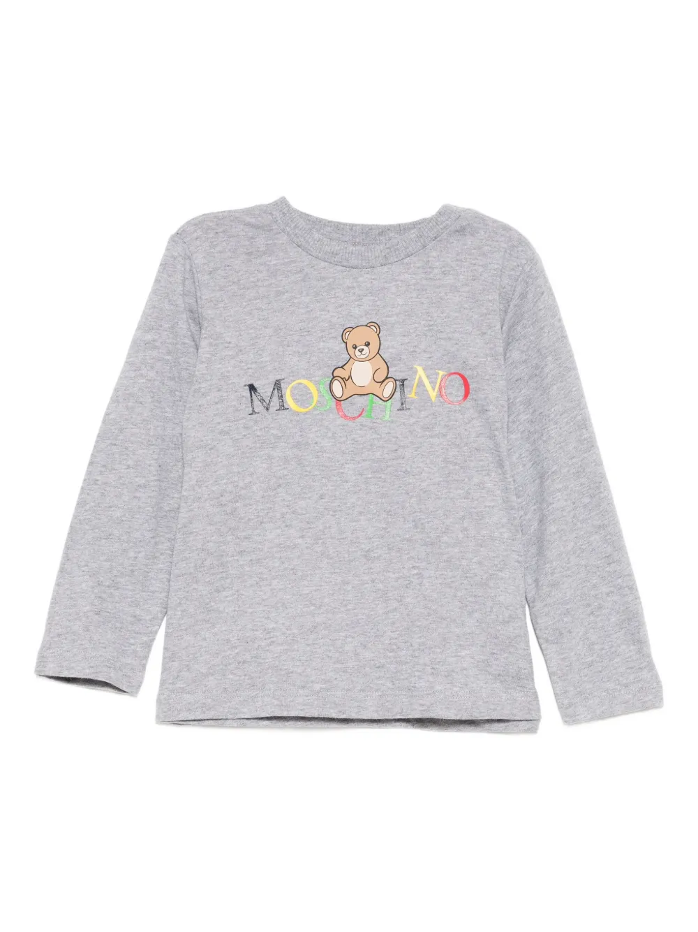 Moschino Logo-print Cotton T-shirt In Gray