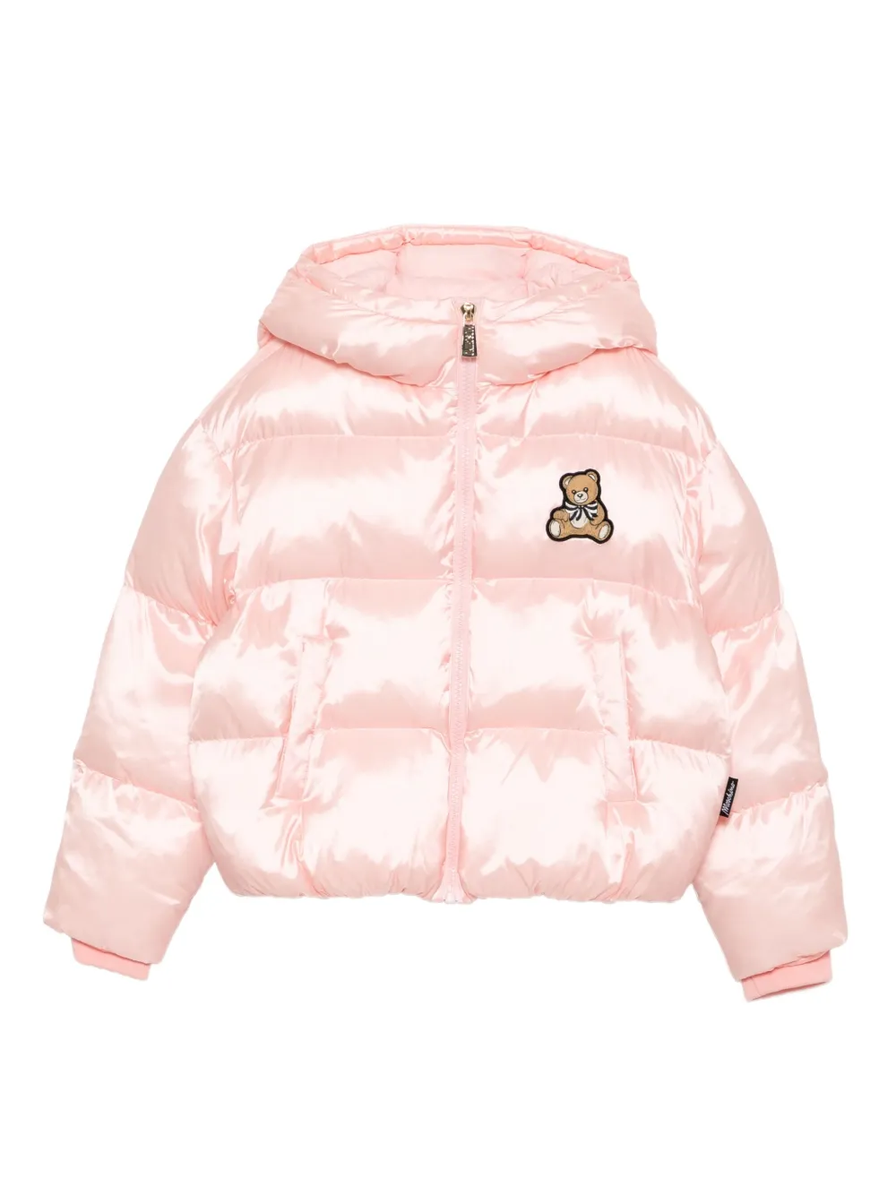Moschino Kids zip-up padded jacket | Pink | Image 1