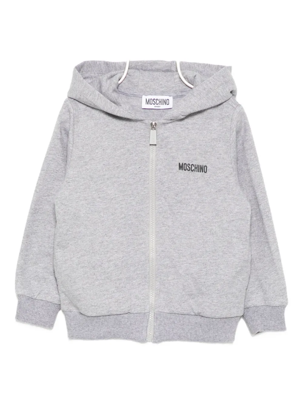 Moschino Kids logo-printed hoodie | Grey | Image 1