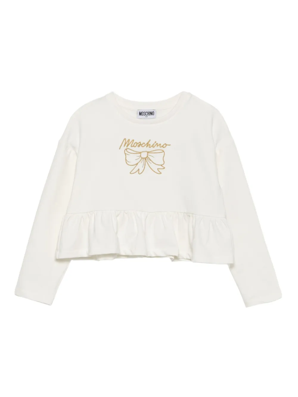 Moschino Kids embroidered-logo blouse | White | Image 1