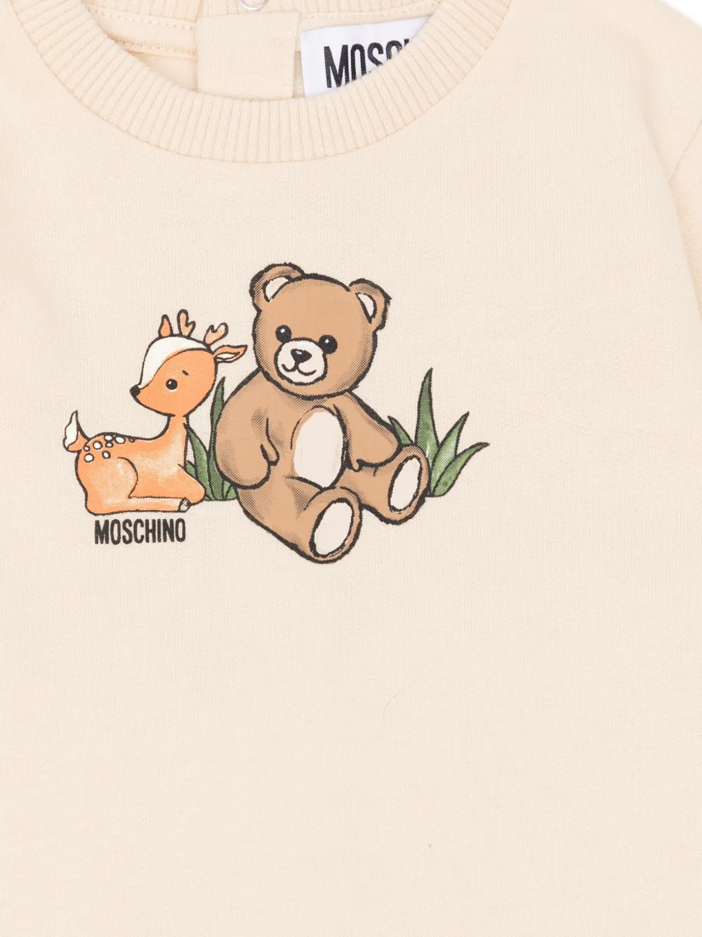 Moschino Kids Pyjama met teddybeerprint Wit