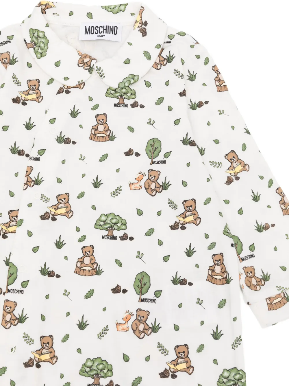 Moschino Kids Pyjama met teddybeerprint - Wit