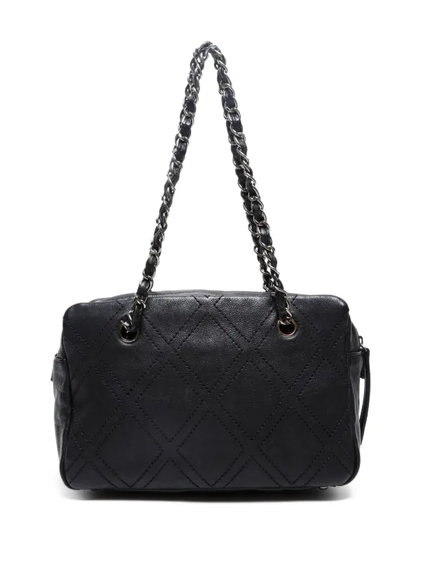 CHANEL ブラックレザー ショルダーバッグ CHANEL ブラック レザー ショルダーバッグ - メルカリ